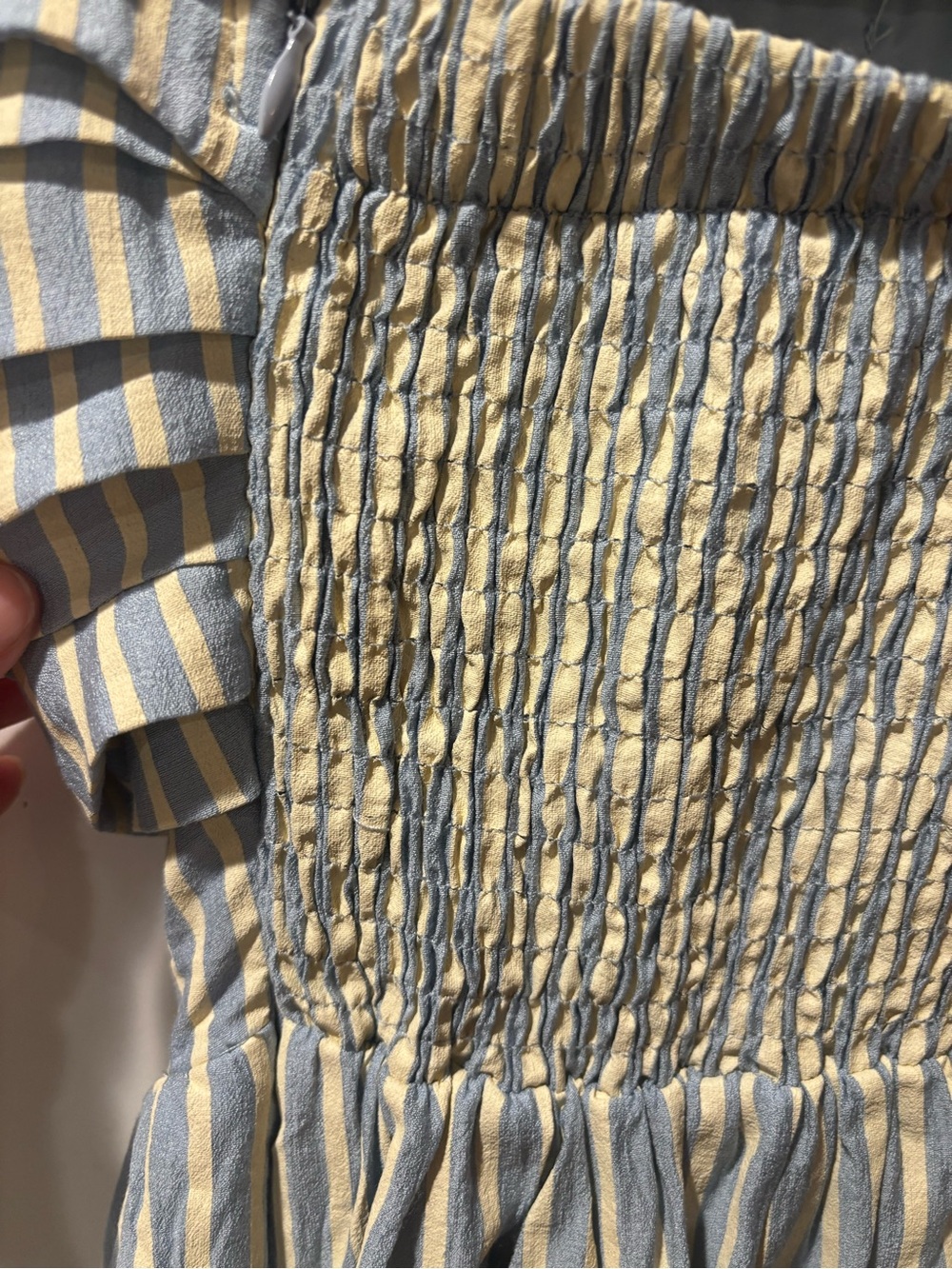 By Together Striped Strapless Tube Maxi Dress in Blue and Cream - Picture 8 of 12
